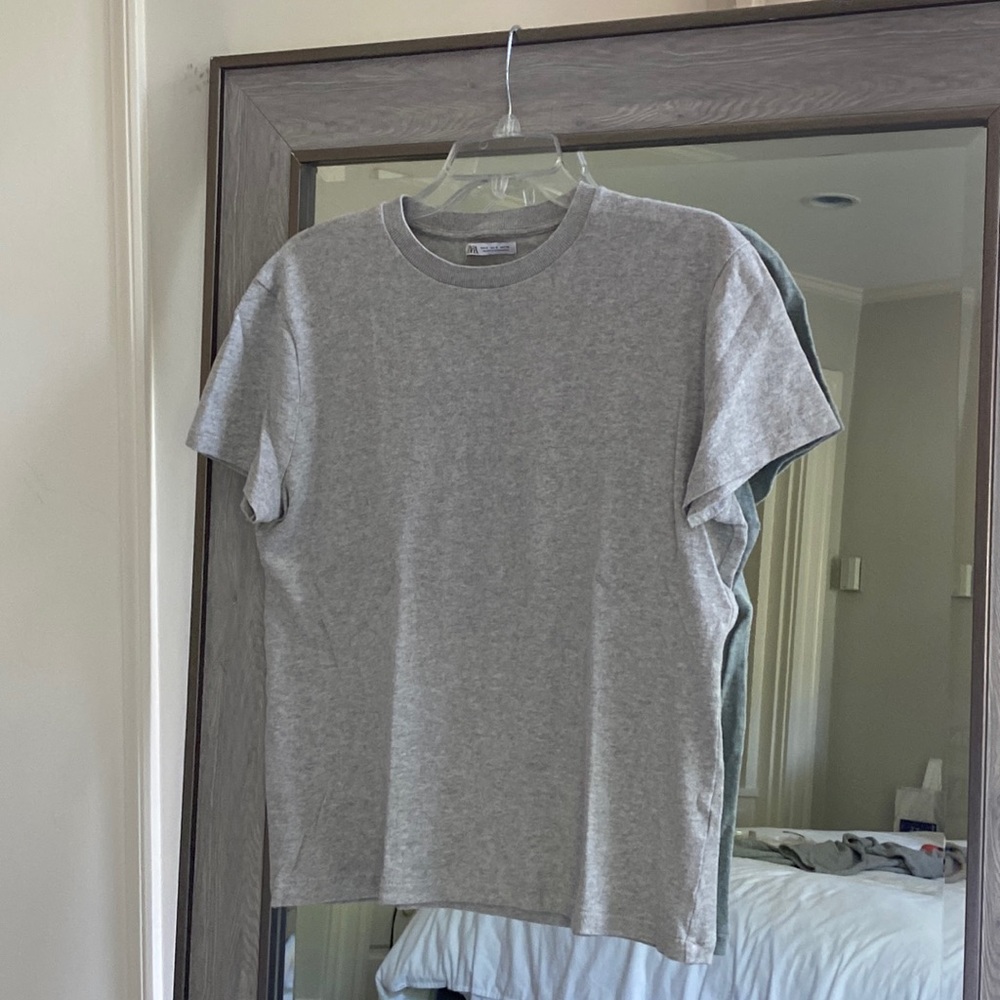 zara basic grey tshirt